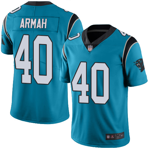 Carolina Panthers Limited Blue Men Alex Armah Jersey NFL Football 40 Rush Vapor Untouchable